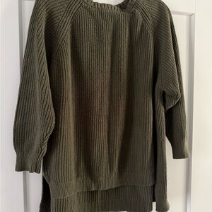Express Olive Women's Crew Neck Sweater